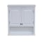 Alaterre Furniture Dorset 27"W x 29"H Wall Mounted Bath Storage Cabinet with Two Doors and Open Shelf ANVA74WH - alternate 1